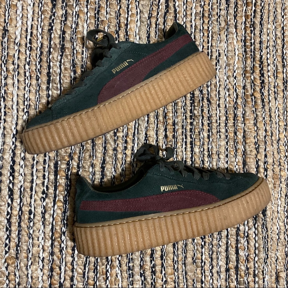 🛑SOLD🛑 Fenty Puma Creepers Green Bordeaux